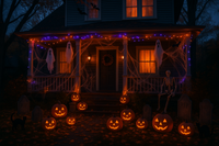 Halloween : 10 idées déco avec des guirlandes LED (simples & WAOUH)