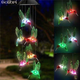 Carillon éolien solaire pour une décoration satisfaisante colibri
