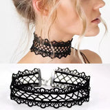 Choker dentelle noire – pendentif étoile gothique