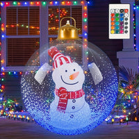 Boule de Noël LED avec bonhomme de neige.