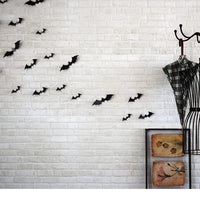 Chauves-souris 3D Halloween - Lot de 12 stickers muraux