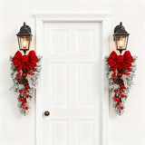 Décoration porte pour noël avec la guirlande nordique