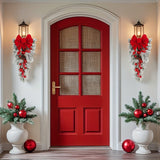 Décoration extérieur porte chic pour noël avec la guirlande nordique