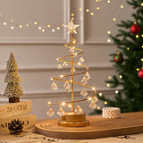 Sapin lumineux en fil de cuivre, pendentifs cristal, LED blanc chaud
